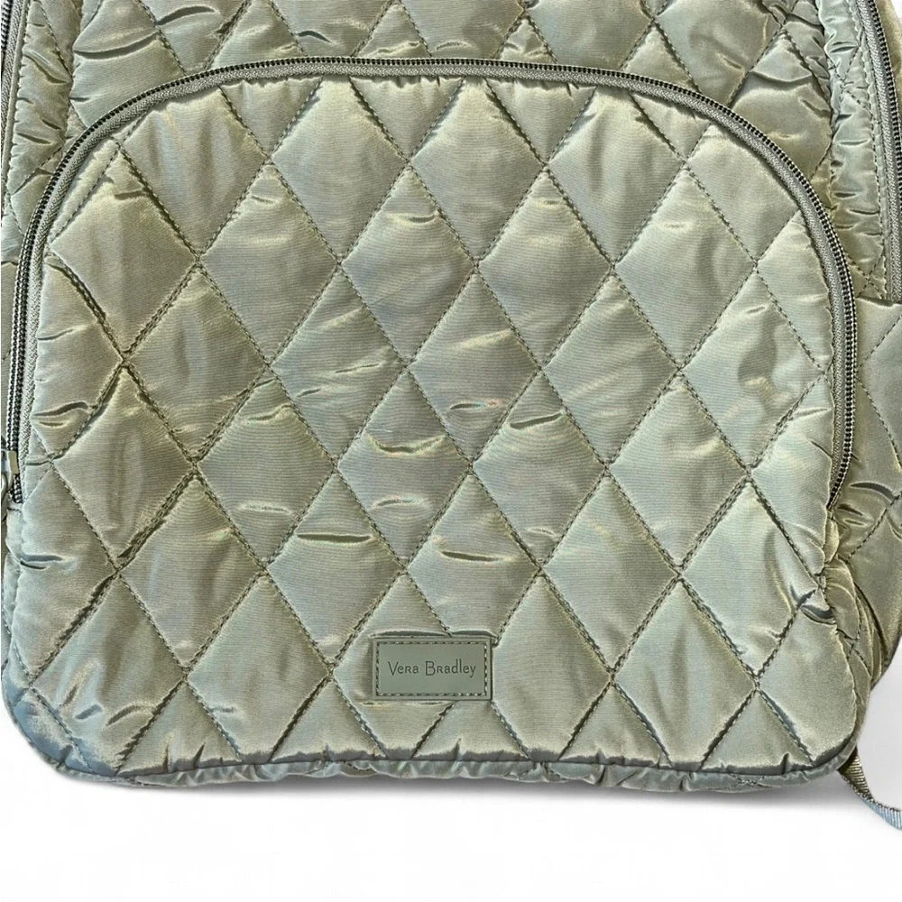 Vera Bradley Green Quilted Backpack